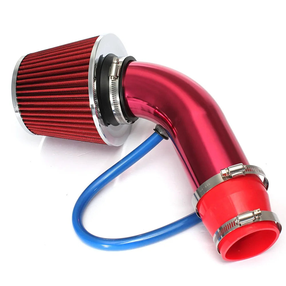 76mm High-Flow Cold Air Intake Kit with Mushroom Head Filter – Universal Performance Aluminum Pipe System