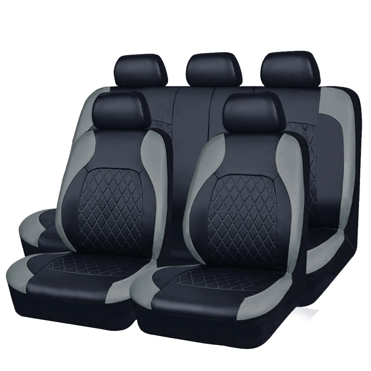 Premium All-Season PU Leather Car Seat Covers β Waterproof, Quilted, Full-Surround Protection for Cars, SUVs & Trucks