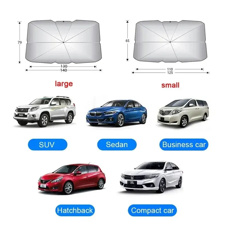 Folding Car Sunshade Umbrella – Front Windshield Parasol for Ultimate Summer Sun Protection