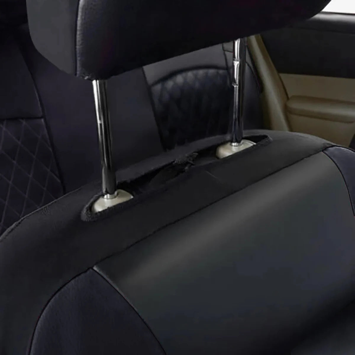 Premium All-Season PU Leather Car Seat Covers β Waterproof, Quilted, Full-Surround Protection for Cars, SUVs & Trucks