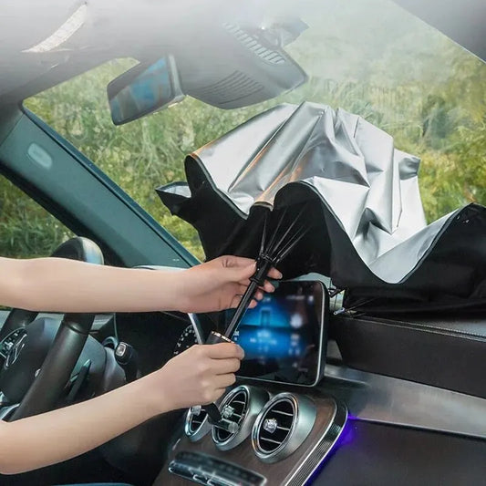 Folding Car Sunshade Umbrella – Front Windshield Parasol for Ultimate Summer Sun Protection