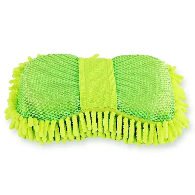 Double-Sided Superfiber Car Wash Gloves β 2-in-1 Cleaning Sponge & Detailing Brush for Auto Care