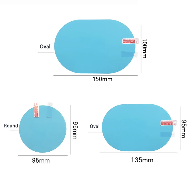 Rainproof & Anti-Fog Film for Car Mirrors – Waterproof Rearview & Side Window Protective Film