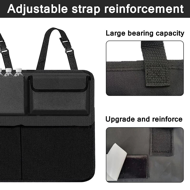 Universal Large Capacity Car Trunk Hanging Storage Bag – Waterproof Oxford Multi-Pocket Organizer for Back Seat & Trunk