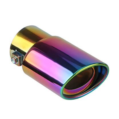 Universal 2.5'' Chrome Stainless Steel Exhaust Muffler Tip – Sporty Rear Tail Pipe for Most Cars