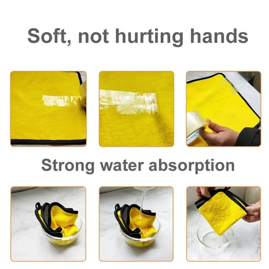 1/2/6PCS Premium Microfiber Car Cleaning Towels – Ultra-Soft, Scratch-Free Detailing Cloths for Washing, Drying & Polishing