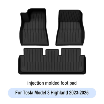 All-Season Waterproof TPE Floor Mats for Tesla Model 3 & Y (2019-2025) — Durable, Non-Slip, Custom Fit