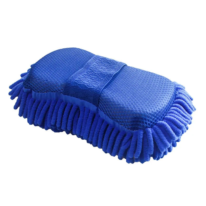 Double-Sided Superfiber Car Wash Gloves – 2-in-1 Cleaning Sponge & Detailing Brush for Auto Care
