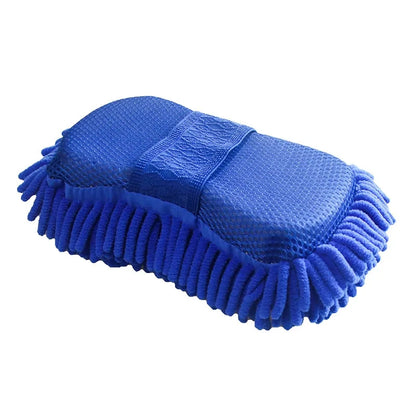 Double-Sided Superfiber Car Wash Gloves – 2-in-1 Cleaning Sponge & Detailing Brush for Auto Care