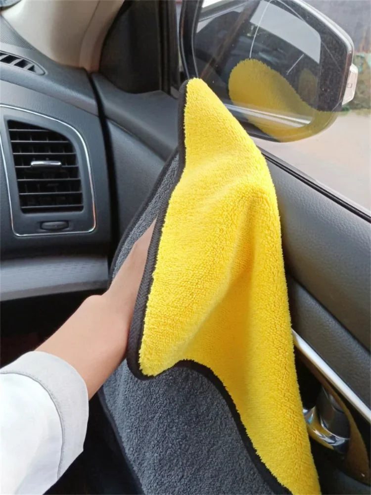 1/2/6PCS Premium Microfiber Car Cleaning Towels – Ultra-Soft, Scratch-Free Detailing Cloths for Washing, Drying & Polishing