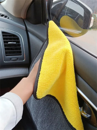 1/2/6PCS Premium Microfiber Car Cleaning Towels – Ultra-Soft, Scratch-Free Detailing Cloths for Washing, Drying & Polishing
