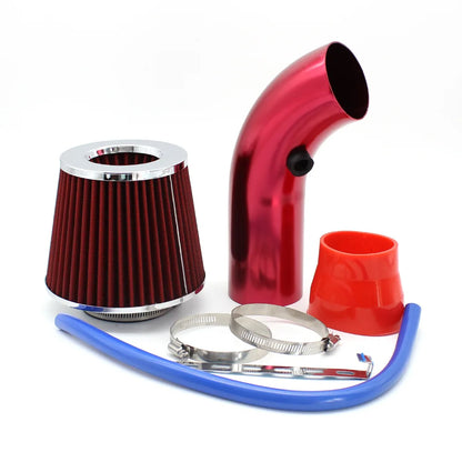 76mm High-Flow Cold Air Intake Kit with Mushroom Head Filter – Universal Performance Aluminum Pipe System