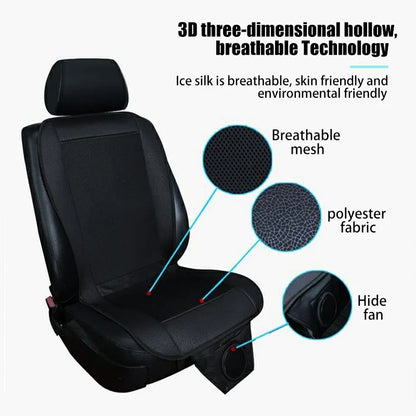 12V Car Cooling Seat Cushion with 8 Fans – Fast Ventilation & Breathable Summer Seat Pad