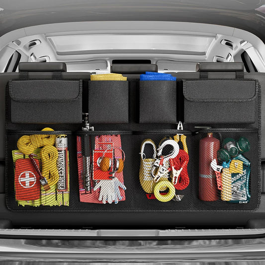 Universal Large Capacity Car Trunk Hanging Storage Bag – Waterproof Oxford Multi-Pocket Organizer for Back Seat & Trunk