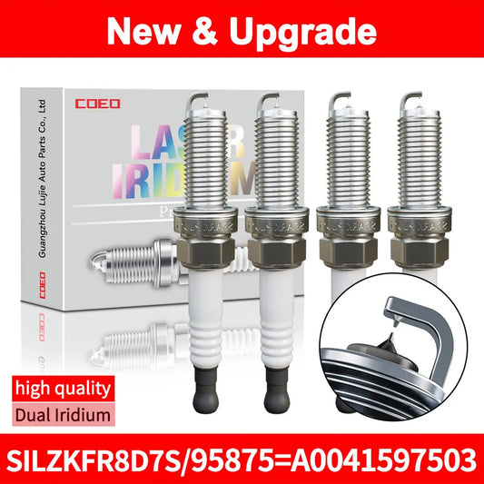 Dual Iridium Spark Plug – SILZKFR8D7S 95875 Equivalent | OE:A0041597503 | For INFINITI Q30/Q50, Mercedes-Benz