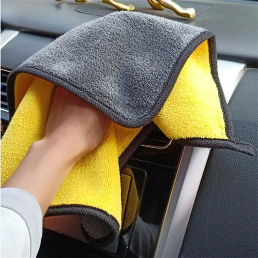 1/2/6PCS Premium Microfiber Car Cleaning Towels – Ultra-Soft, Scratch-Free Detailing Cloths for Washing, Drying & Polishing