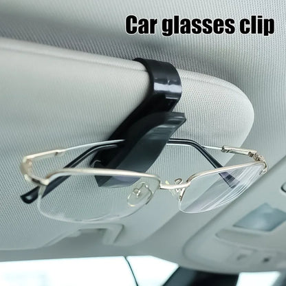 Universal Car Sun Visor Sunglasses & Card Holder – 1 or 2pcs Clip-On Organizer for Glasses, Cards, and Tickets