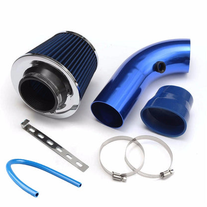 76mm High-Flow Cold Air Intake Kit with Mushroom Head Filter – Universal Performance Aluminum Pipe System