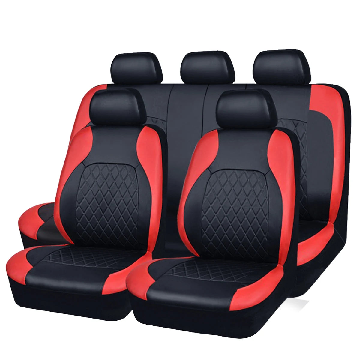 Premium All-Season PU Leather Car Seat Covers – Waterproof, Quilted, Full-Surround Protection for Cars, SUVs & Trucks