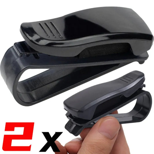 Universal Car Sun Visor Sunglasses & Card Holder – 1 or 2pcs Clip-On Organizer for Glasses, Cards, and Tickets