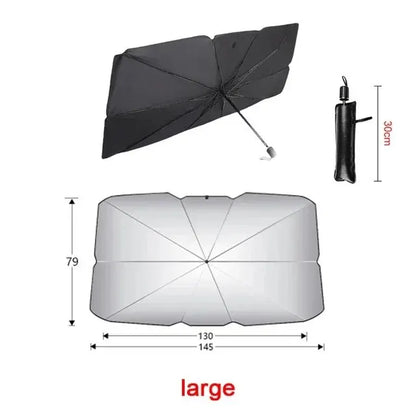 Folding Car Sunshade Umbrella – Front Windshield Parasol for Ultimate Summer Sun Protection