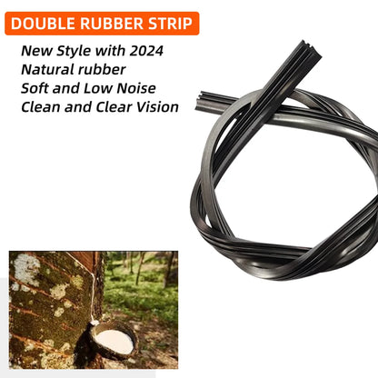 Premium All-Weather Windshield Wipers – 13" to 28" | J/U Hook Fit | For High-End Vehicles