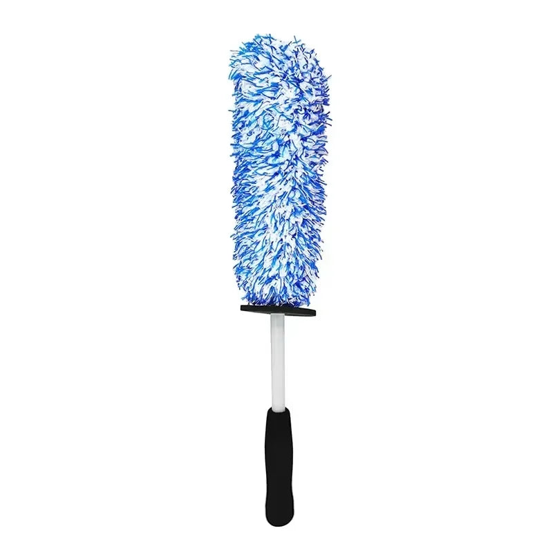 Premium Microfiber Wheel Brush – Non-Slip Handle Rim & Spoke Cleaning Tool for Car Detailing
