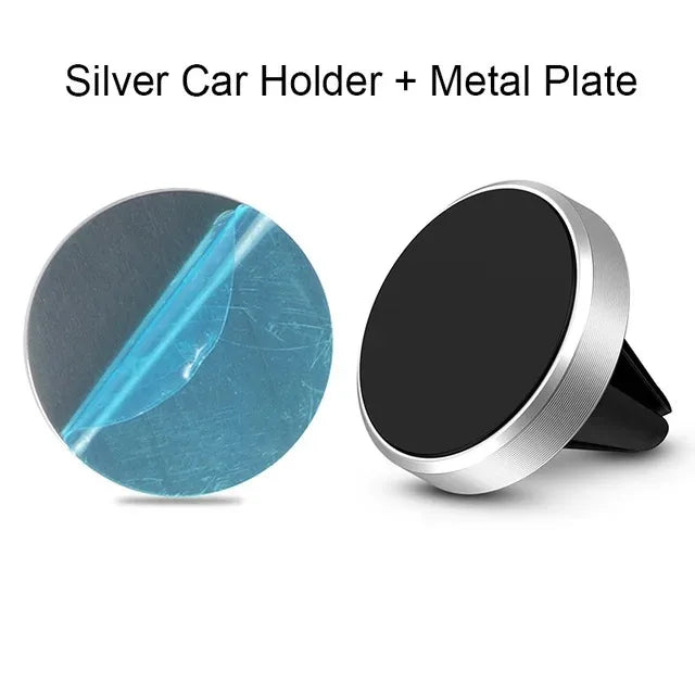 Magnetic Car Phone Mount – Ultra-Strong Grip, One-Handed Use, Air Vent Fit