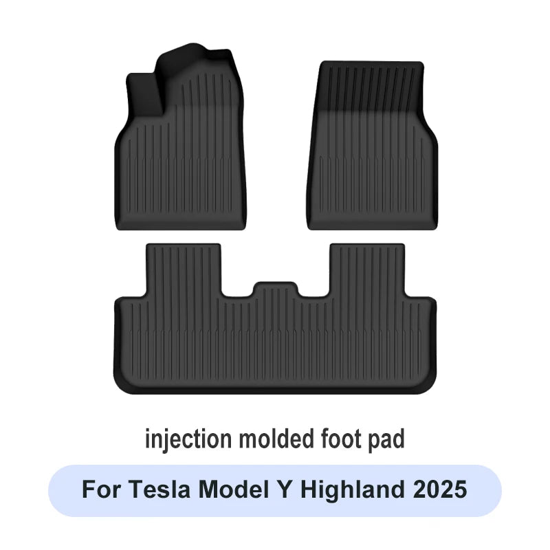 All-Season Waterproof TPE Floor Mats for Tesla Model 3 & Y (2019-2025) — Durable, Non-Slip, Custom Fit