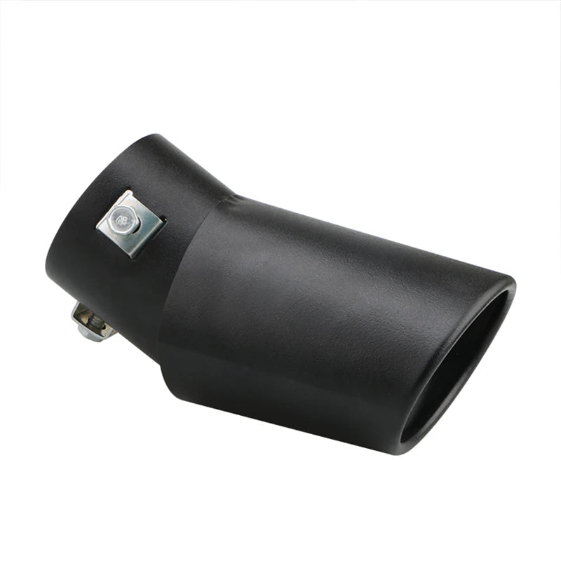 Universal 2.5'' Chrome Stainless Steel Exhaust Muffler Tip – Sporty Rear Tail Pipe for Most Cars