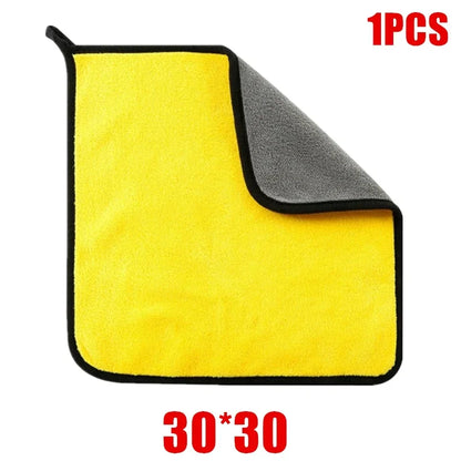 1/2/6PCS Premium Microfiber Car Cleaning Towels – Ultra-Soft, Scratch-Free Detailing Cloths for Washing, Drying & Polishing
