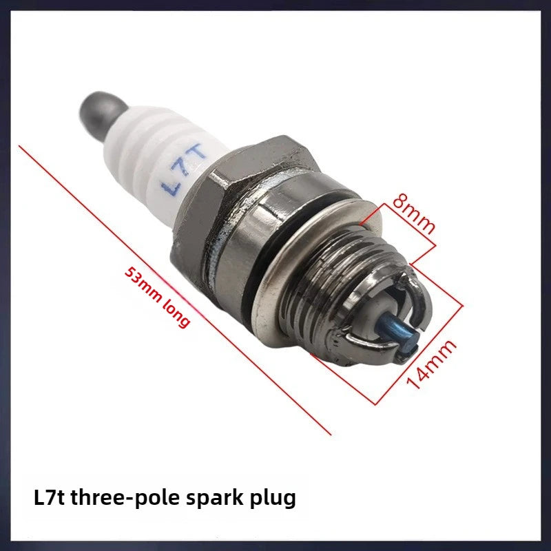 L7T 3-Sided Electrode Spark Plug – High-Performance Ignition for 2-Stroke Gasoline Chainsaws & Brush Cutters
