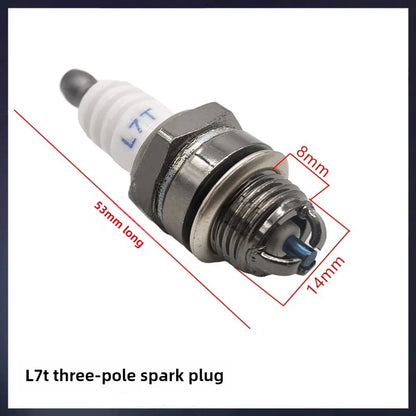 L7T 3-Sided Electrode Spark Plug – High-Performance Ignition for 2-Stroke Gasoline Chainsaws & Brush Cutters