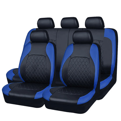 Premium All-Season PU Leather Car Seat Covers – Waterproof, Quilted, Full-Surround Protection for Cars, SUVs & Trucks