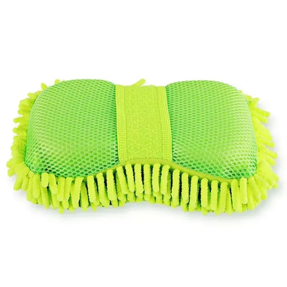 Double-Sided Superfiber Car Wash Gloves – 2-in-1 Cleaning Sponge & Detailing Brush for Auto Care